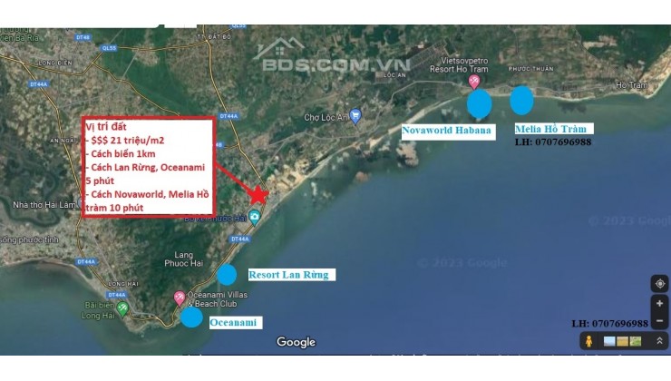 Đất mặt tiền Nguyễn Văn Linh, Phước Hải, cách biển 1km